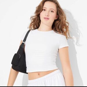 Wild Fable White Short Sleeve Stretch Tee Women’s Size Small NWT